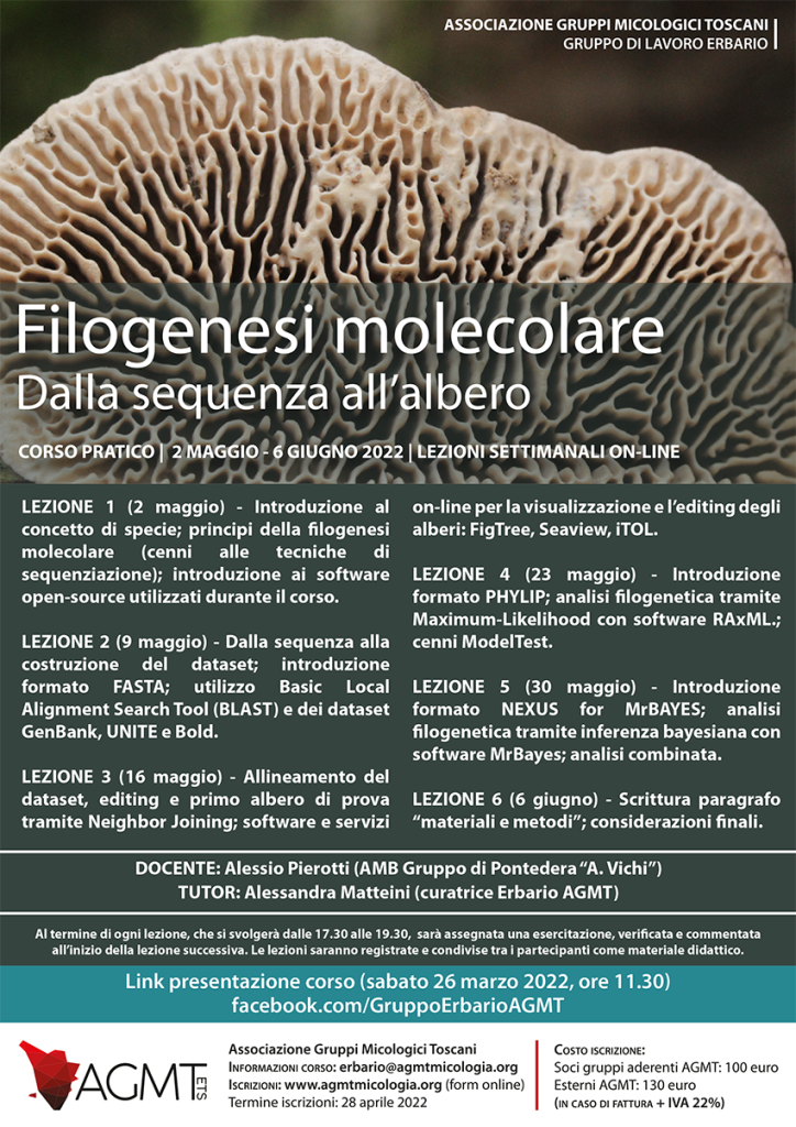 AGMT - Corso base filogenesi molecolare 2022